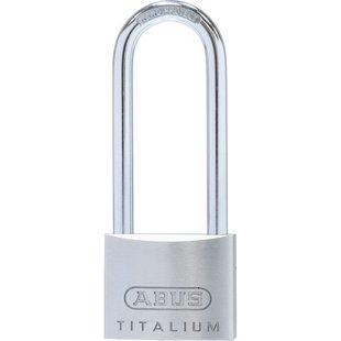 Abus Hangslot Met Sleutel Titalium Tkti46/50hb80 - Aluminium Lange Beugel Voor Buiten - Behuizing 50 Mm, Beugel 80 Mm