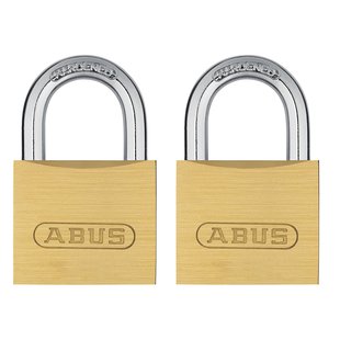Abus Hangslotenset Tkb3/40 - Massief Messing Voor Koffers - Behuizing 40mm - Set Van 2 Stuks