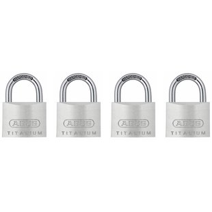 Abus Combinatieslot Kti12/30 Titalium - Massief Aluminium Voor Kluisje - Behuizing 30mm - Set Van 4 Stuks