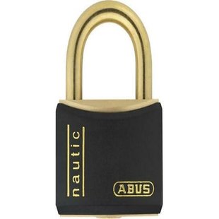 Abus Hangslot Met Sleutel Tkmb3/40hb40 Nautic - Massief Messing, Waterbestendig, Lange Beugel - Behuizing 40mm, Beugel 40mm