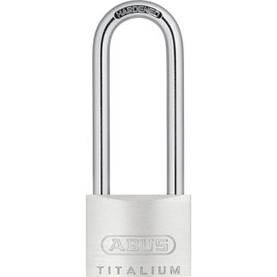 Abus Hangslot Met Sleutel Kti13/40hb63 - Massief Aluminium, Hoge Veiligheid, Lange Beugel - Behuizing 40 Mm, Beugel 63 Mm