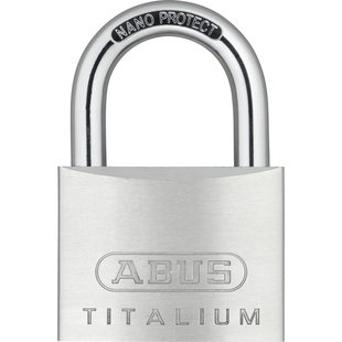 Abus Hangslot Met Sleutel Titalium Tkti25/60 - Massief Aluminium Voor Buiten, Hoge Veiligheid - Behuizing 60mm