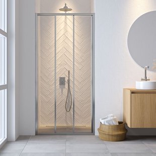 Sealskin - Douche Schuifdeur Hooked 80 X 200cm - Chroom Profiel - 6 Mm Helder Glas