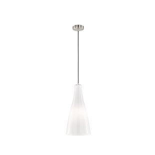 Fischer & Honsel Hanglamp Zeal Nikkel Opaal ⌀18cm E27 60w