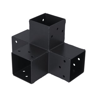 Suki Koppel T-stuk 4 Aansluitingen Recht Antraciet 71x71mm Type H