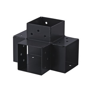 Suki Koppel T-stuk 4 Aansluitingen Antraciet 91x91mm Type H