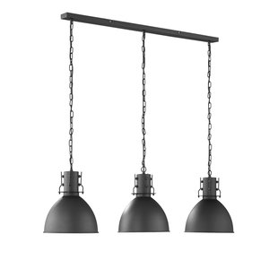 Fischer & Honsel Hanglamp London Zwart 3xe27