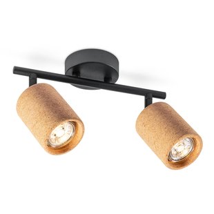 Home Sweet Home Opbouwspot Cork Zwart 2x5,3w