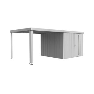 Biohort Overkapping Voor Tuinhuis Neo 3a/3b/3c/3d Zilver Metallic 300x291x220cm