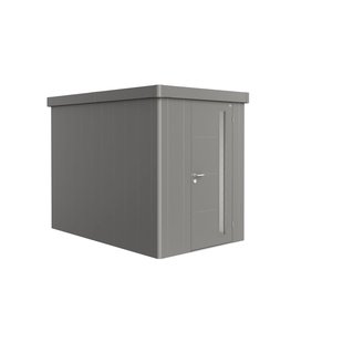Biohort Metalen Tuinhuis Neo - Kwartsgrijs Metallic - 180x292cm - Enkele Deur