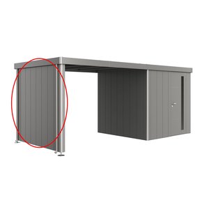 Biohort Zijwand Voor Zijdak Tuinhuis Neo 2a/2b/2c/2d Kwartsgrijs Metallic
