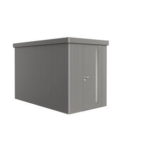 Biohort Metalen Tuinhuis Neo - Kwartsgrijs Metallic - 180x348cm - Enkele Deur