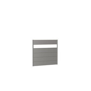 Biohort Recht Paneel Voor Tuinscherm Met Acrylglas Kwartsgrijs Metallic 150x135cm