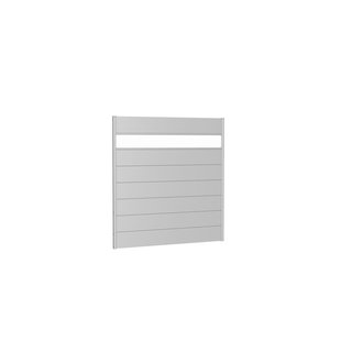 Biohort Recht Paneel Voor Tuinscherm Met Acrylglas Zilver Metallic 180x180cm