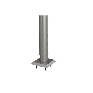 Biohort Paal Schutting (schroeven) 180 Cm Hoogte Verstelbaar Kwartsgrijs-metallic