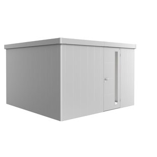 Biohort Metalen Tuinhuis Neo - Zilver Metallic - 348x348cm - Enkele Deur