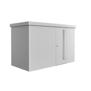 Biohort Metalen Tuinhuis Neo - Zilver Metallic - 348x180cm - Enkele Deur