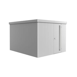 Biohort Metalen Tuinhuis Neo - Zilver Metallic - 292x348cm - Enkele Deur