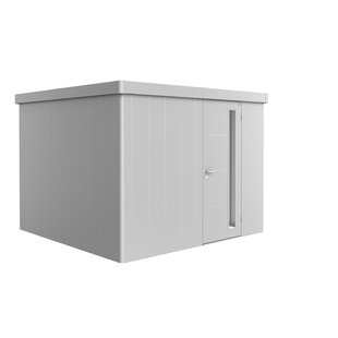 Biohort Metalen Tuinhuis Neo - Zilver Metallic - 292x292cm - Enkele Deur