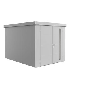 Biohort Metalen Tuinhuis Neo - Zilver Metallic - 236x348cm - Dubbele Deur