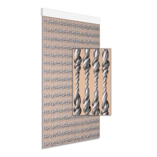 Degor Vliegengordijn Ember - 90x210cm - Grijs/wit - Huisdiervriendelijk