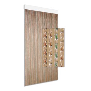 Degor Vliegengordijn Milan - 90x210cm - Bruin/groen - Huisdiervriendelijk