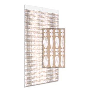 Degor Vliegengordijn Chios - 90x210cm - Wit - Hout