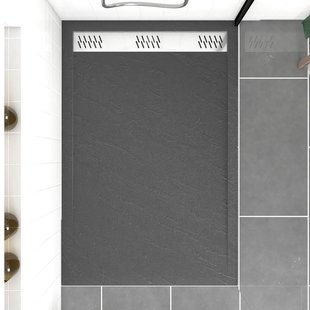 Aurlane - Douchebak - Pedra 120 X 80 Cm - Acryl - Antraciet