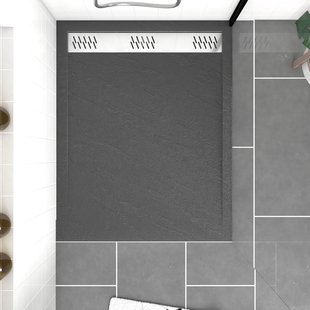 Aurlane - Douchebak - Pedra 100 X 80 Cm - Acryl - Antraciet