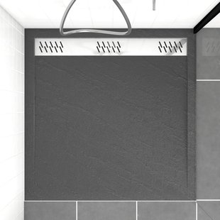 Aurlane - Douchebak - Pedra 90 X 90 Cm - Acryl - Antraciet