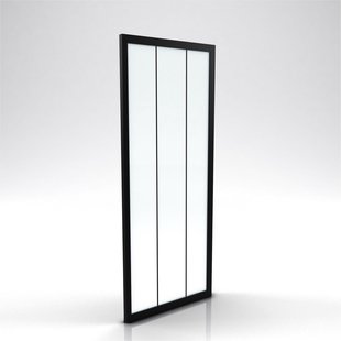 Aurlane - Zijwand Factory 80 X 200cm - Zwart Profiel - 6 Mm Helder Glas