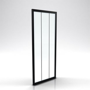 Aurlane - Zijwand Factory 90 X 200cm - Zwart Profiel - 6 Mm Helder Glas