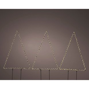 Decoris Micro Led Tuinsteker Metaal Boom Steady Lichtsnoer - 330 Led's - Warm Wit - 47cm - Buiten