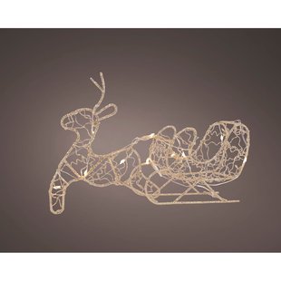 Decorismicro Led Rendiermetaal Lichtsnoer - 10 Led's - Warm Wit - 13cm - Binnen