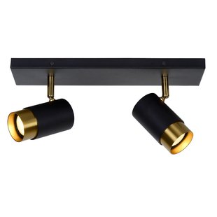 Lucide Plafondspot Floris Zwart 2xgu10