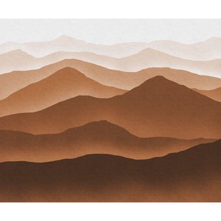 Fotobehang Macchiato Montains - Bruin - 2,50m X 300cm