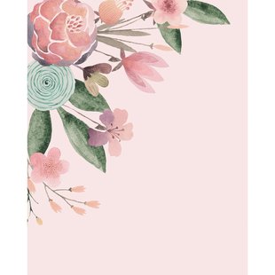 Fotobehang Fleur Bisou - Roze - 2,50m X 200cm