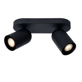 Lucide Plafondspot Punch Zwart 2xgu10