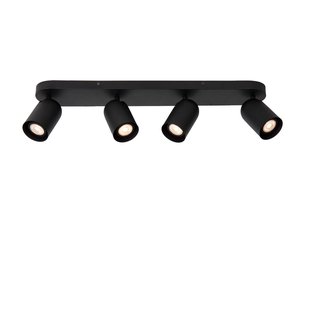 Lucide Plafondspot Punch Zwart 4xgu10