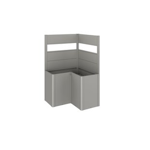 Schutting Voor Kweekbed Belvedere Voor L-vorm (2stk) Met Acrylglas Gr. L100 Kwartsgrijs-metallic