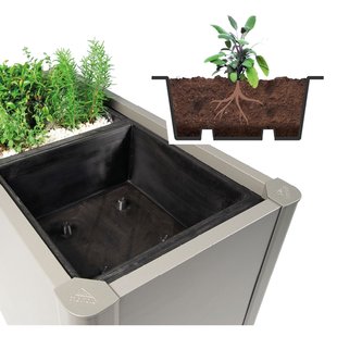 Biohort Inzetstuk Voor Plantenbak Belvedere - Kunststof - 50 X 50 X 18 Cm - 3 Stuks - Met Drainagegaten
