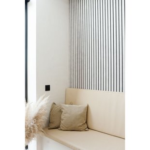 Maestro Latt Lattenwand - Raw Concrete + Matte Black - 277x30cm - 2 Stuks