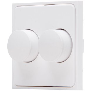 Kopp Duo-dimmerplaat Athenis Mat-wit