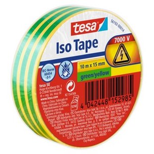 Tesa Isolatietape Iso Tape Pvc Groen-geel 10mx15mm