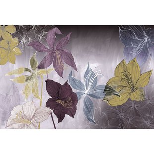 Elle Vliesbehang Amaryllis - Bordeauxrood - 2,70m X 450cm