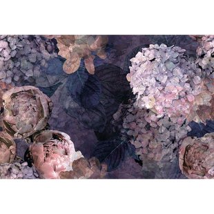 Elle Vliesbehang Zomerbloem - Bordeauxrood - 2,70m X 450cm