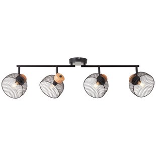 Brilliant Opbouwspot Thuy Bamboe Zwart 4xe14