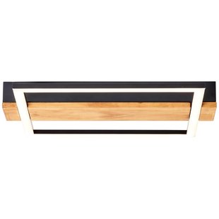 Brilliant Plafondlamp Loneos Zwart Hout 23w