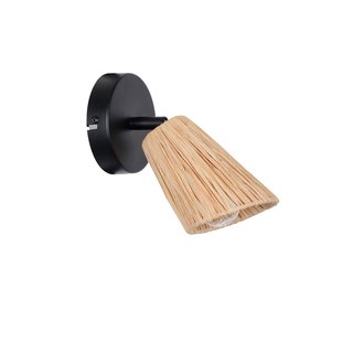 Corep Wandspot Playa Zwart Raffia E14