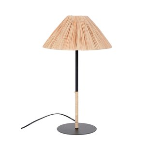 Corep Tafellamp Playa Zwart Raffia E14